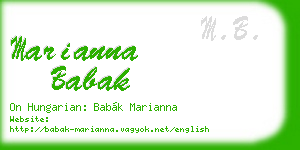 marianna babak business card