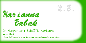 marianna babak business card